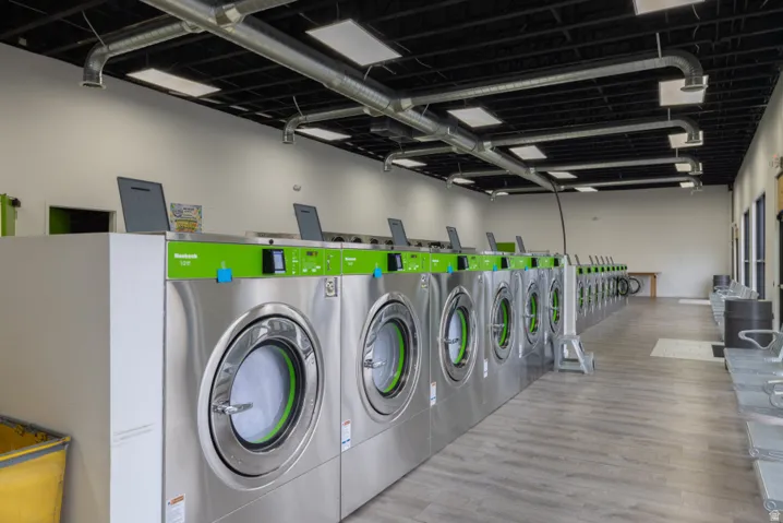 Laundry room featuring washing machine and dryer