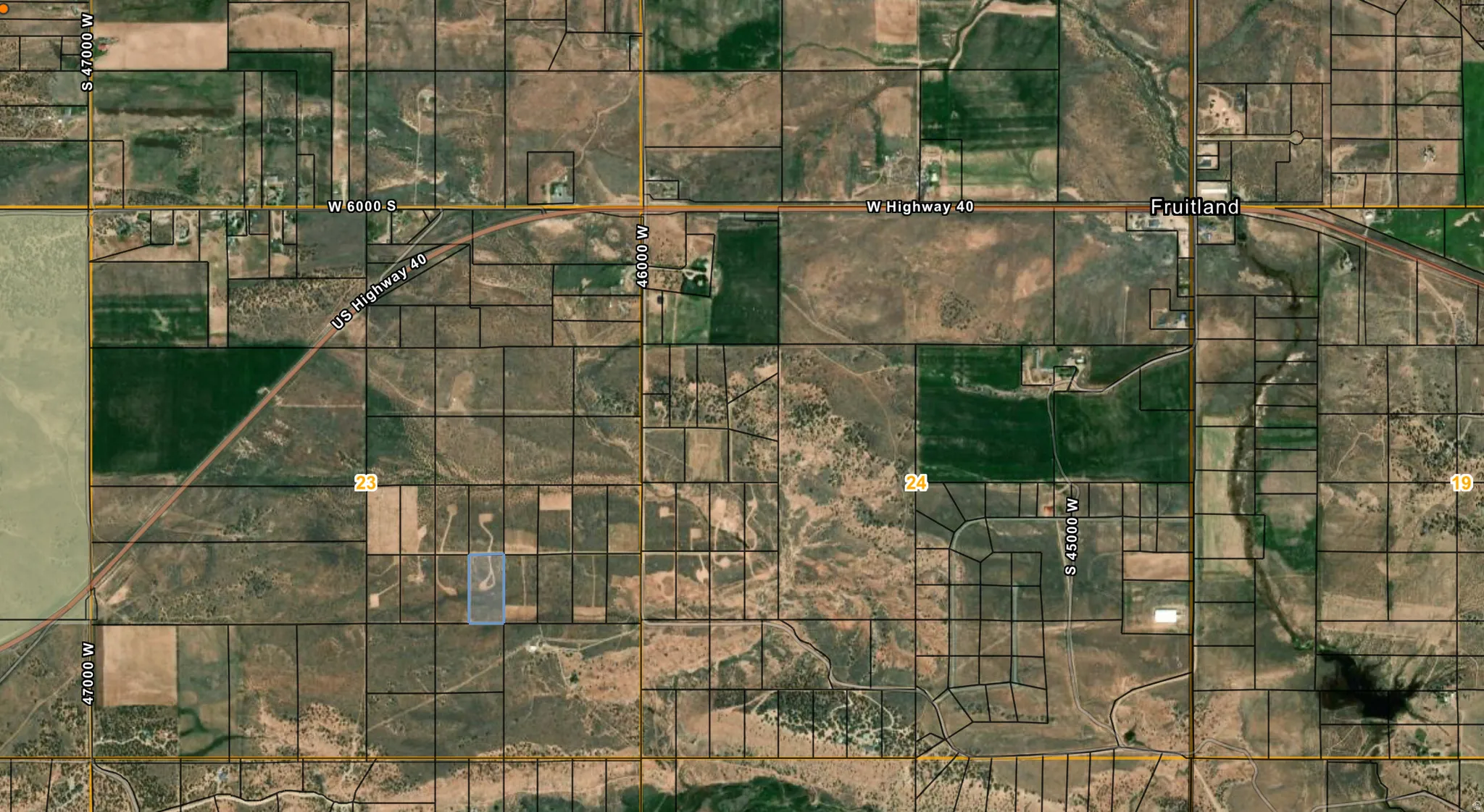 Map of property location featuring property parcel outlined