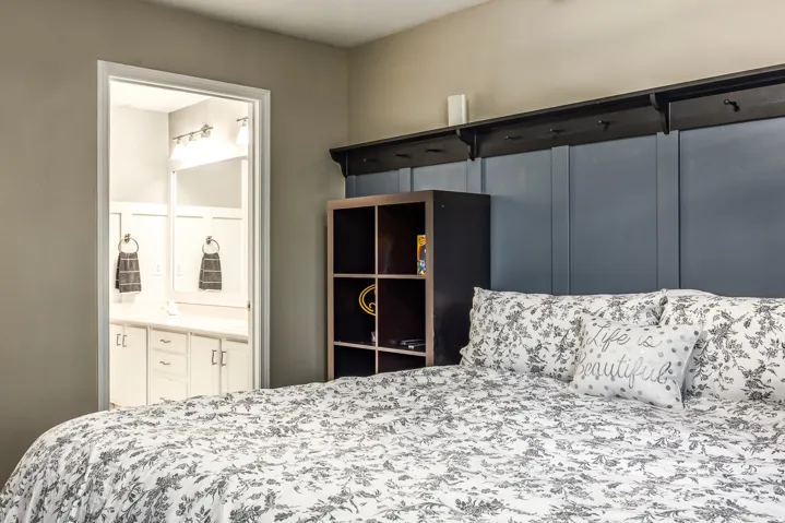 Bedroom with connected bathroom