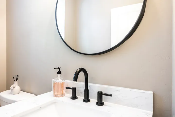 Bathroom view of vanity and toilet