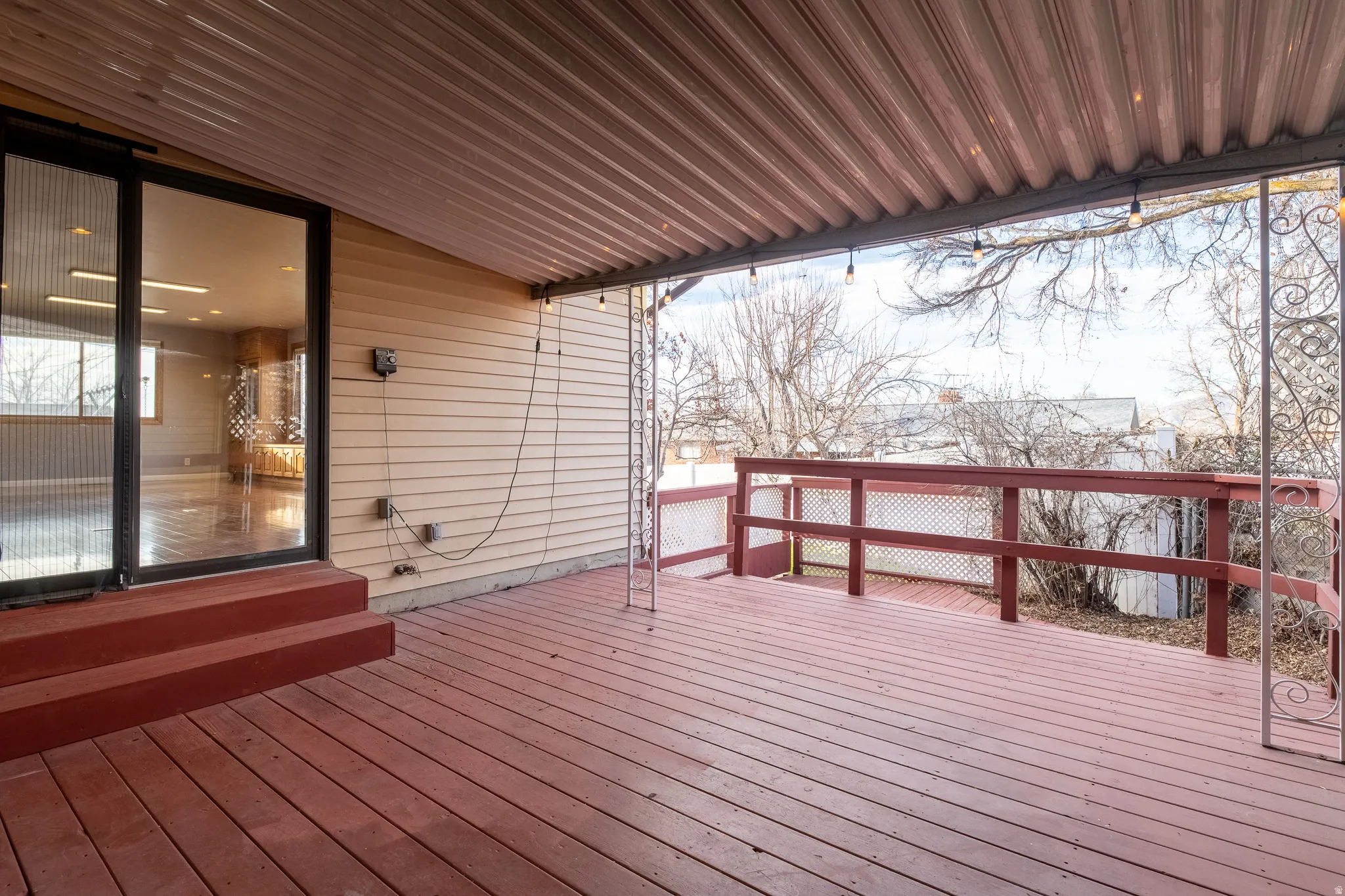 Covered and enclosed deck