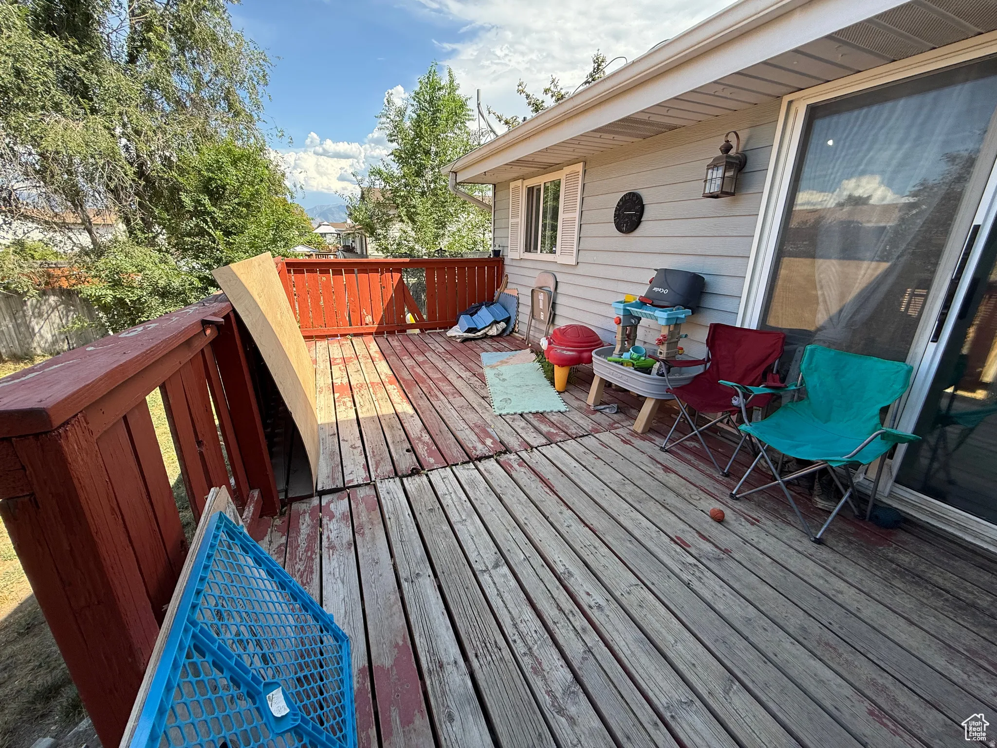 View of wooden terrace