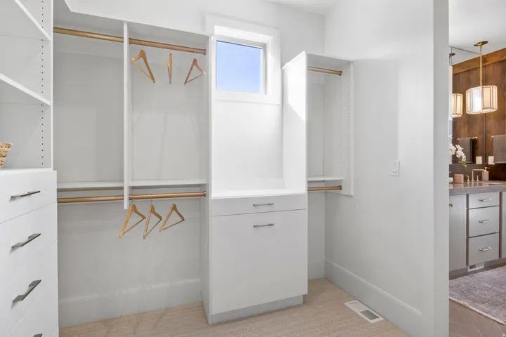 View of walk in closet