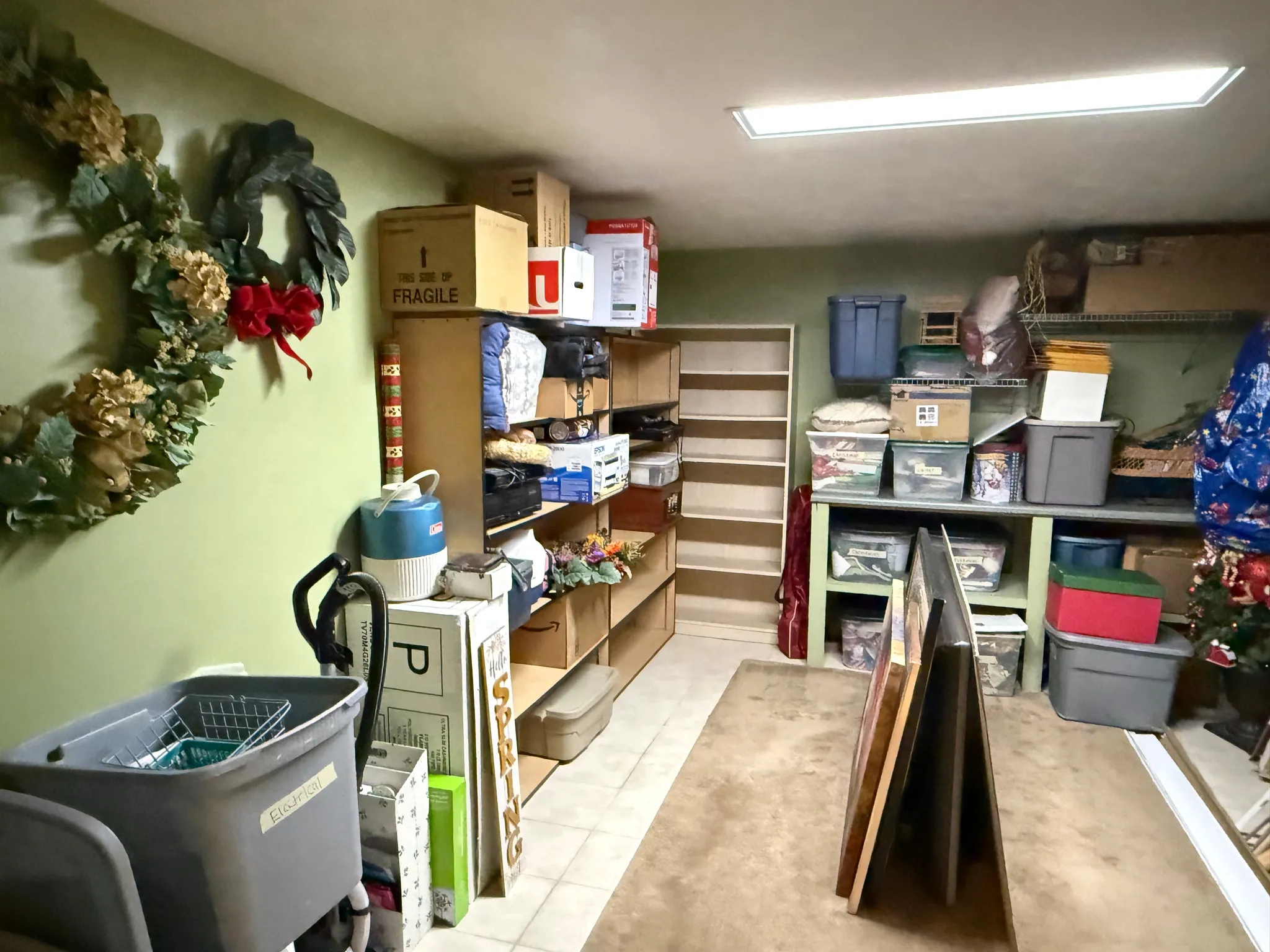 View of storage room