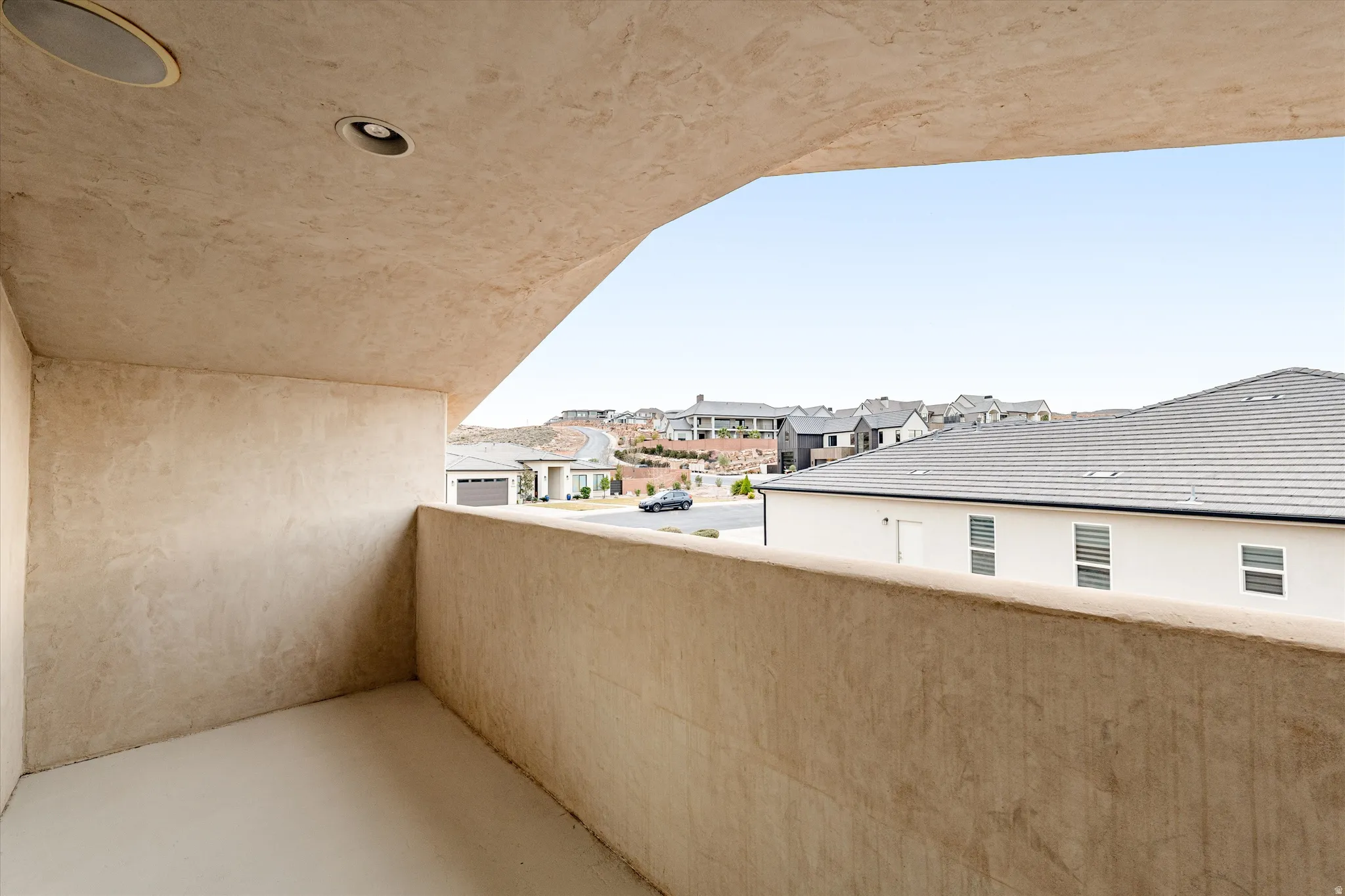 Balcony with a residential view