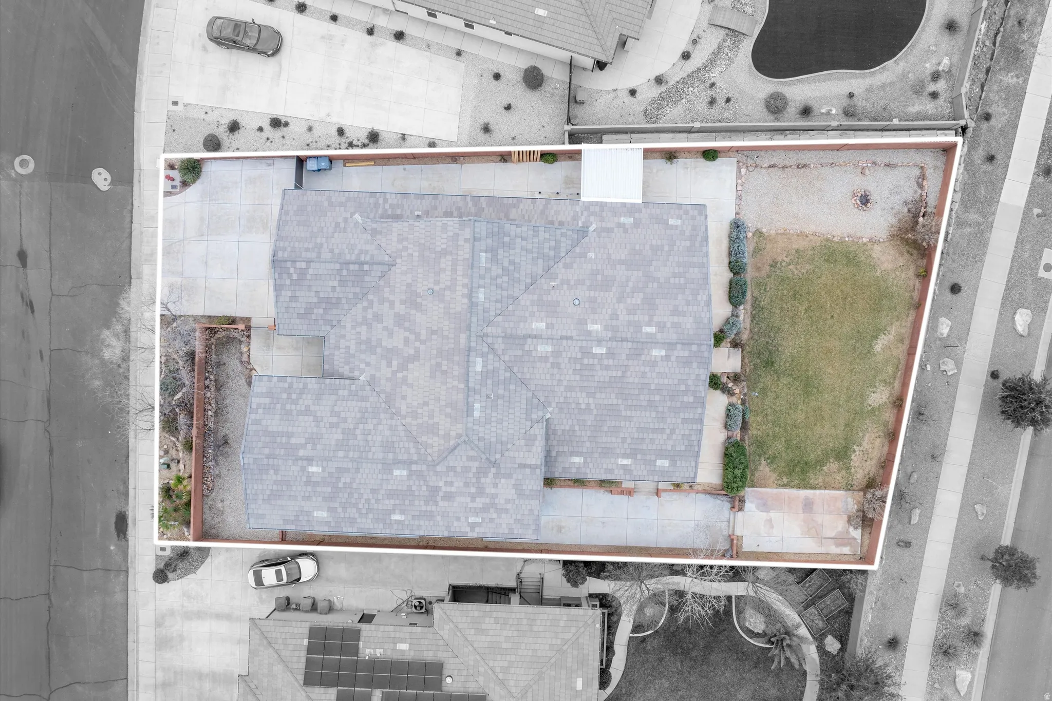 View of property location with property parcel outlined