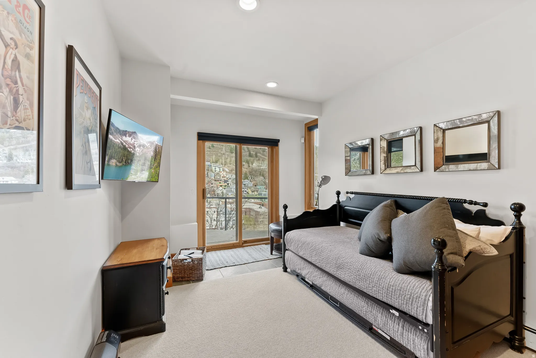 Living room featuring recessed lighting