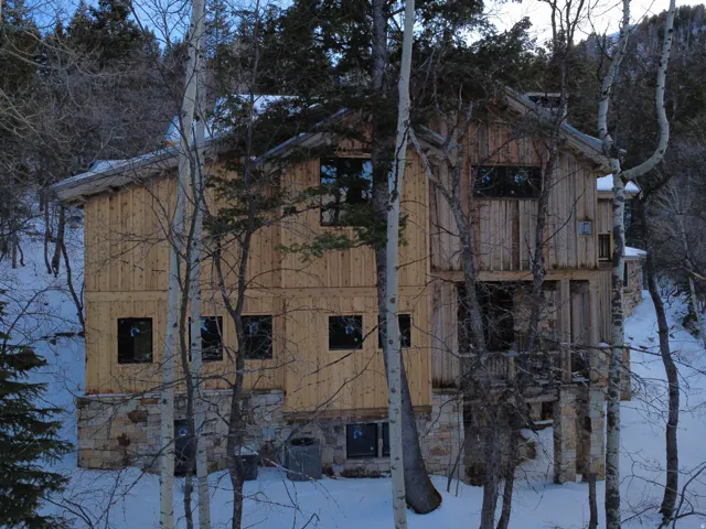 Snow covered property