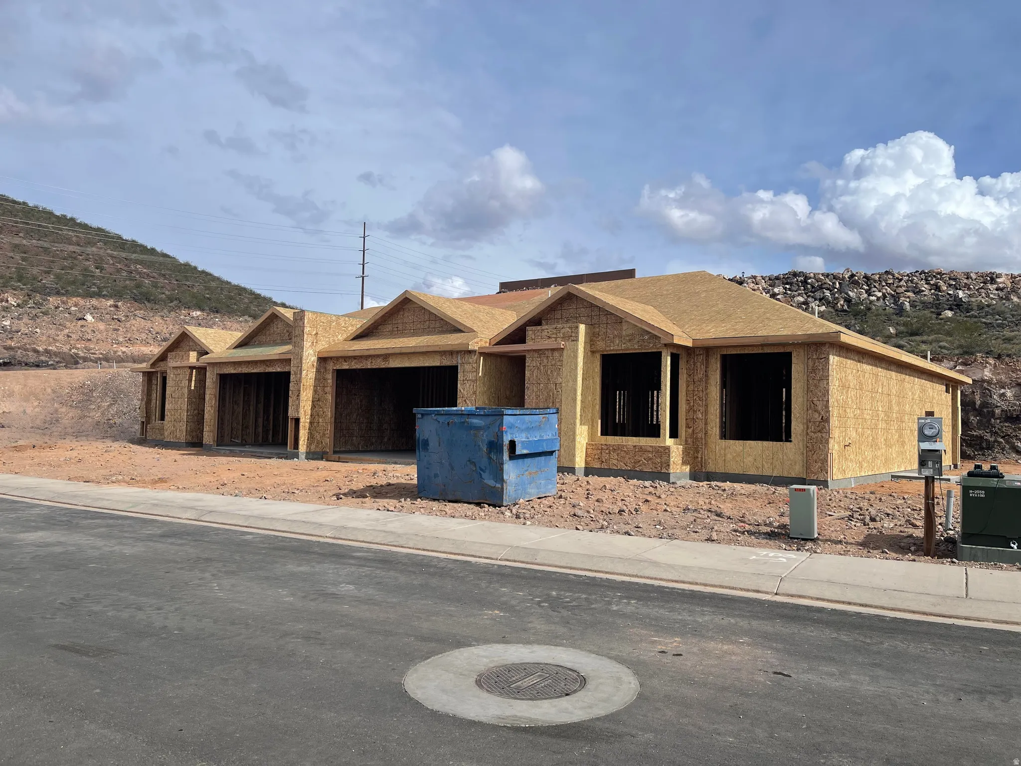 Property under construction with a mountain view