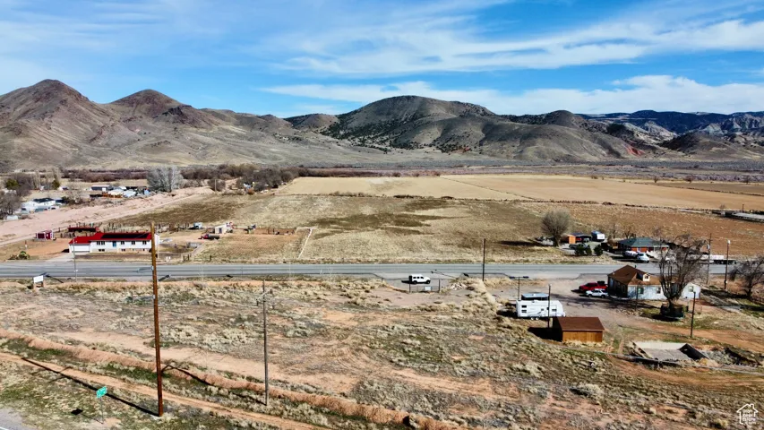 Mountain view with rural landscape