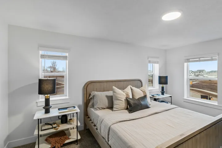 Bedroom featuring baseboards and carpet floors
