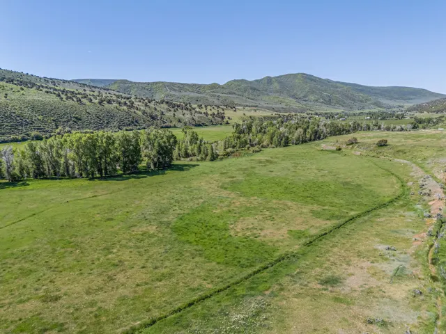 View of mountain background with rural landscape