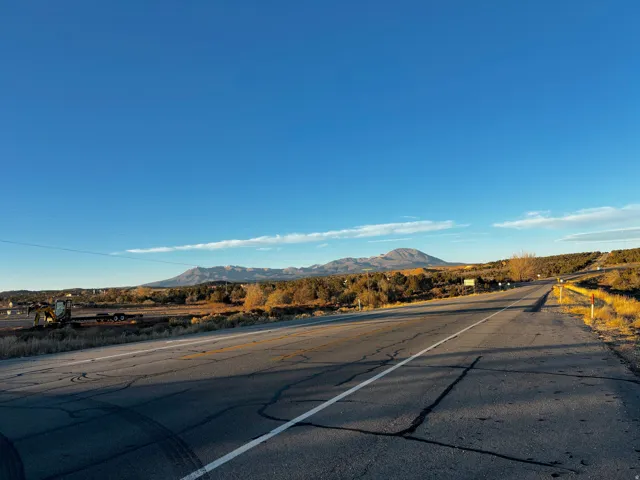 View of asphalt road featuring a mountain view