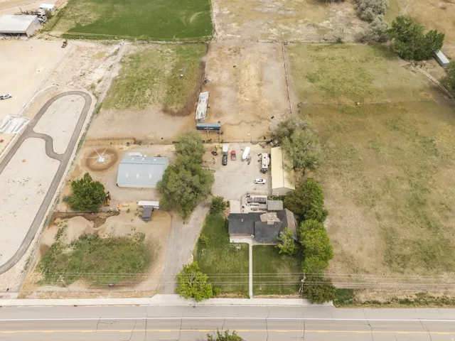 Aerial view of sparsely populated area