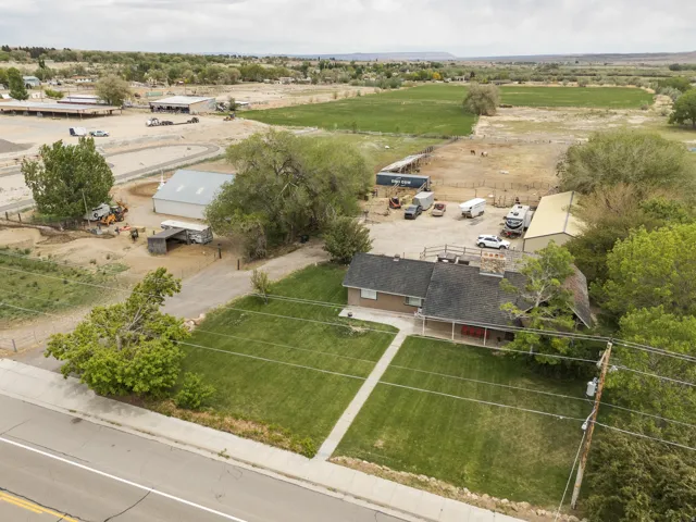 Aerial view of sparsely populated area