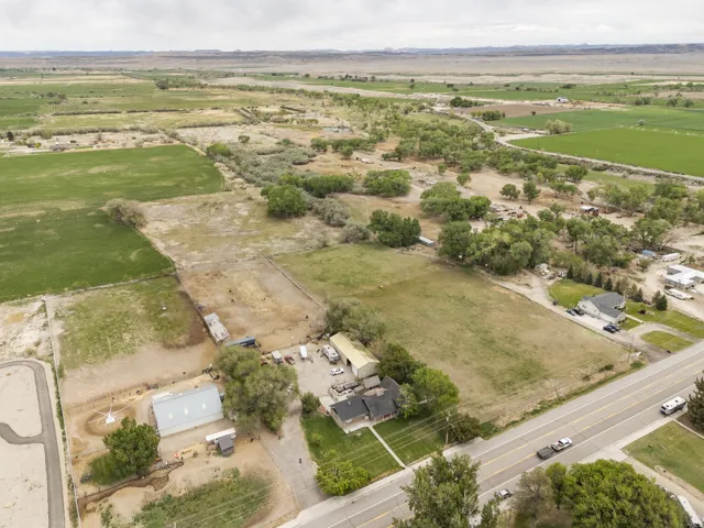 Aerial view of sparsely populated area