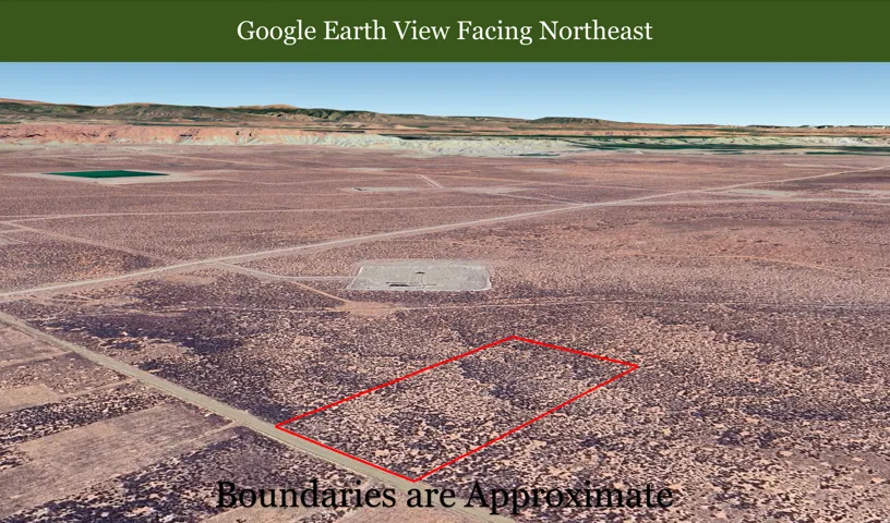 View of rural area featuring property boundaries highlighted and a mountain backdrop
