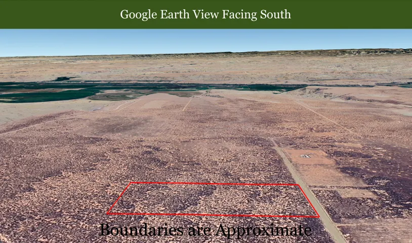 Overview of rural landscape with a desert landscape and property parcel outlined