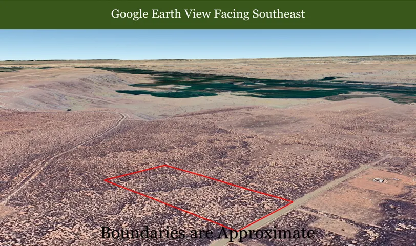 View of rural area featuring a desert landscape and property boundaries highlighted