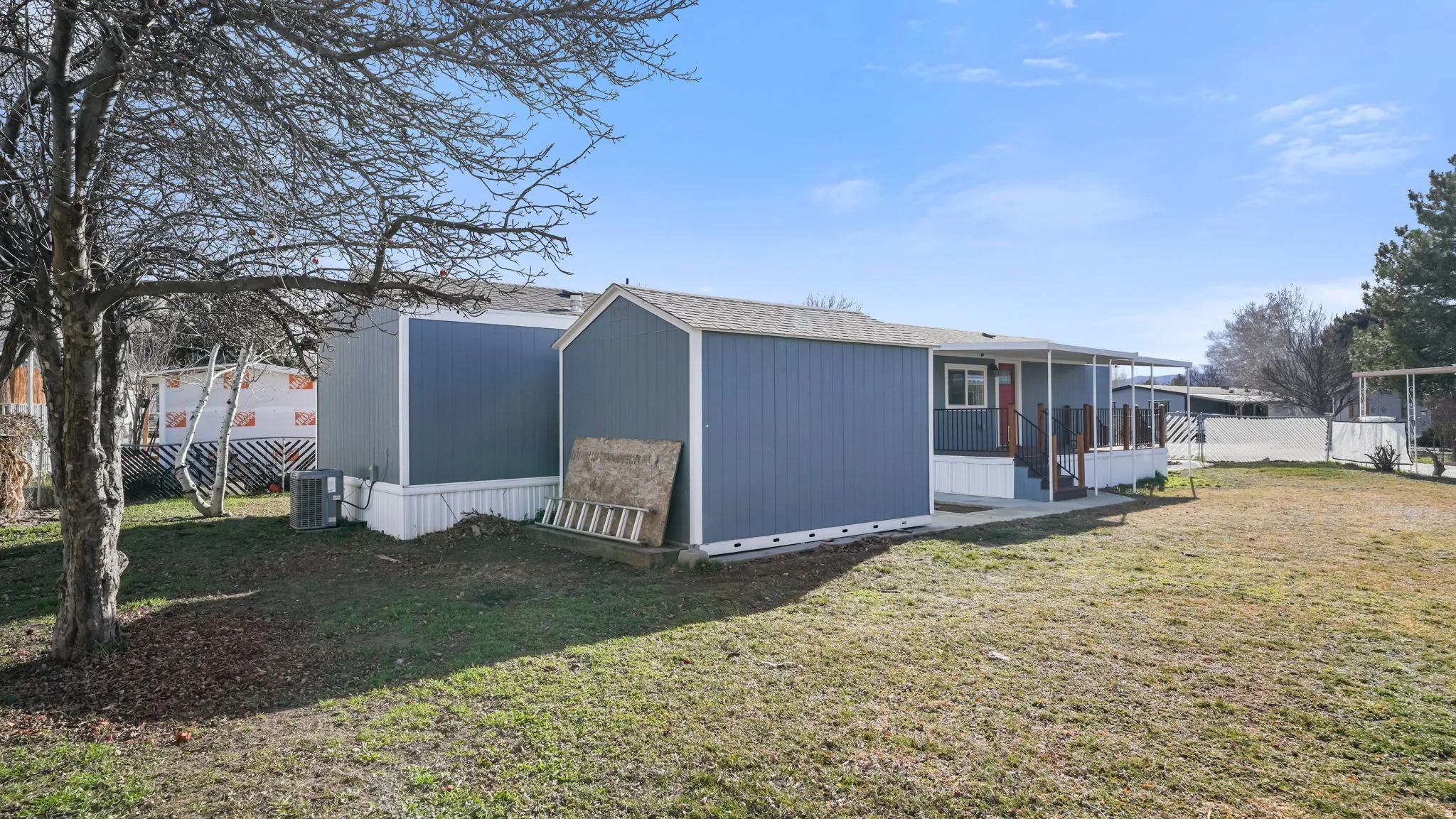 Fresh exterior paint gives it a clean, modern feel