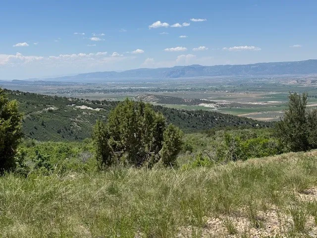 Mountain view with rural landscape