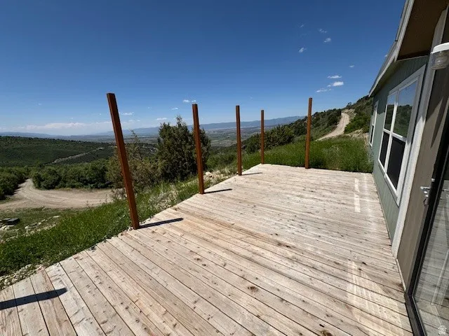 View of wooden deck
