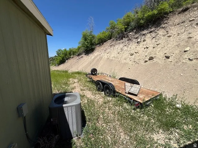Exterior view of a central air condition unit
