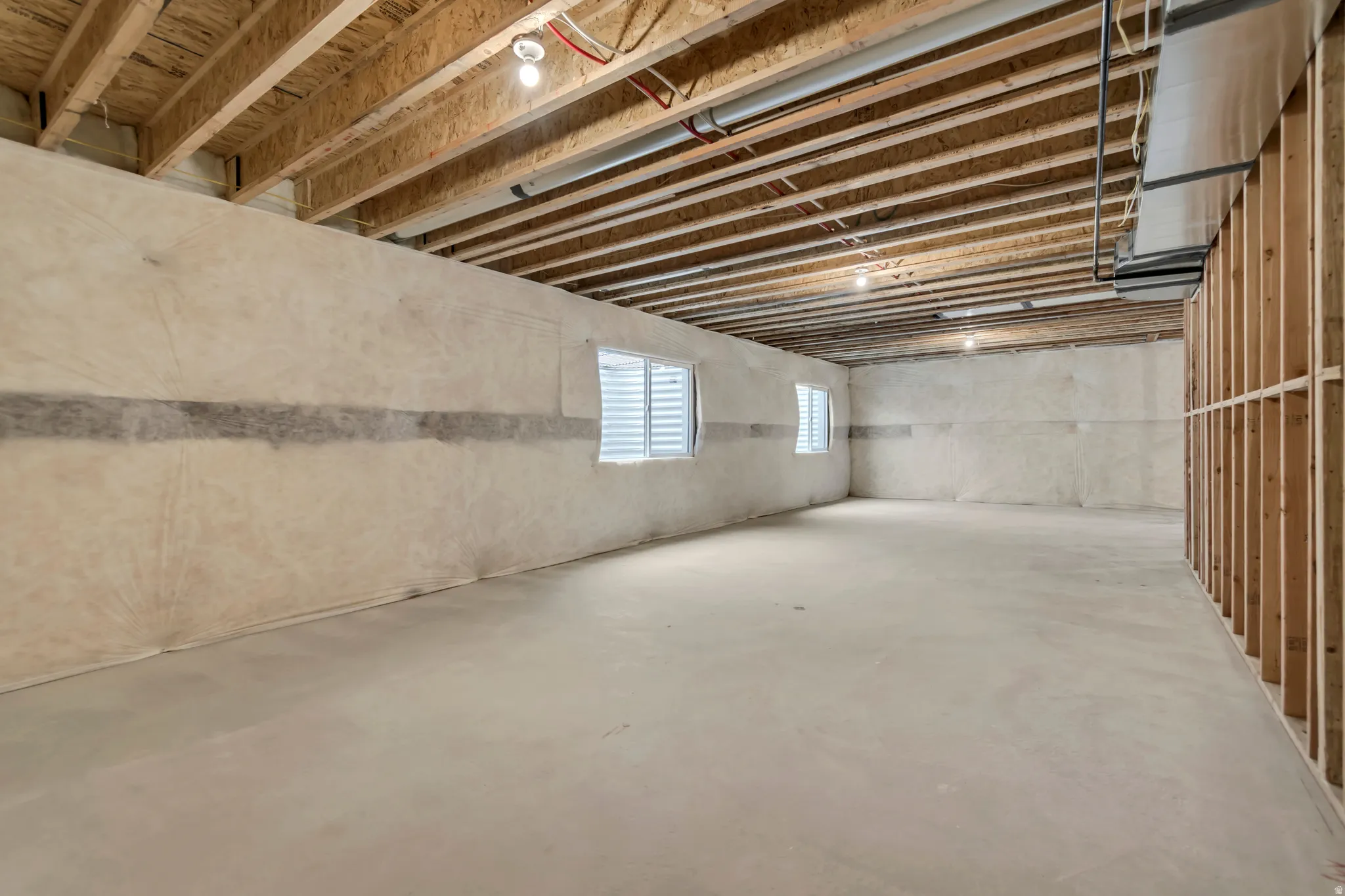 View of below grade area