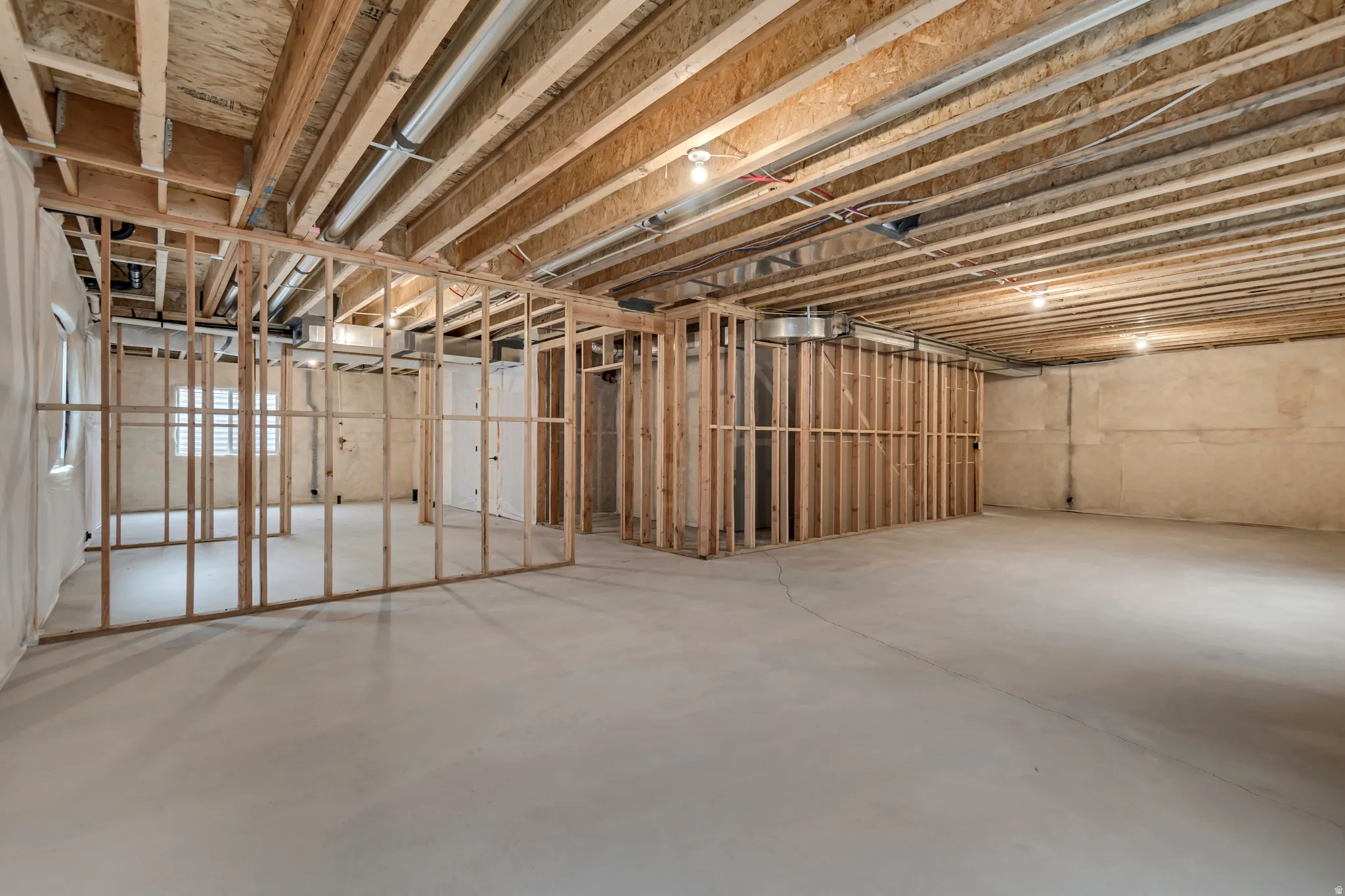 View of unfinished below grade area