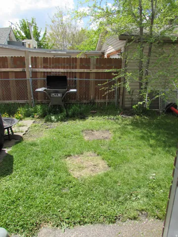 View of fenced yard