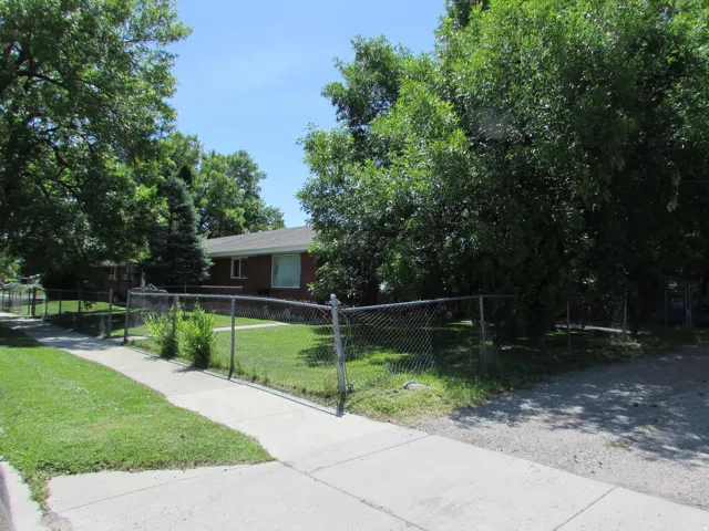 View of front of house with a fenced front yard