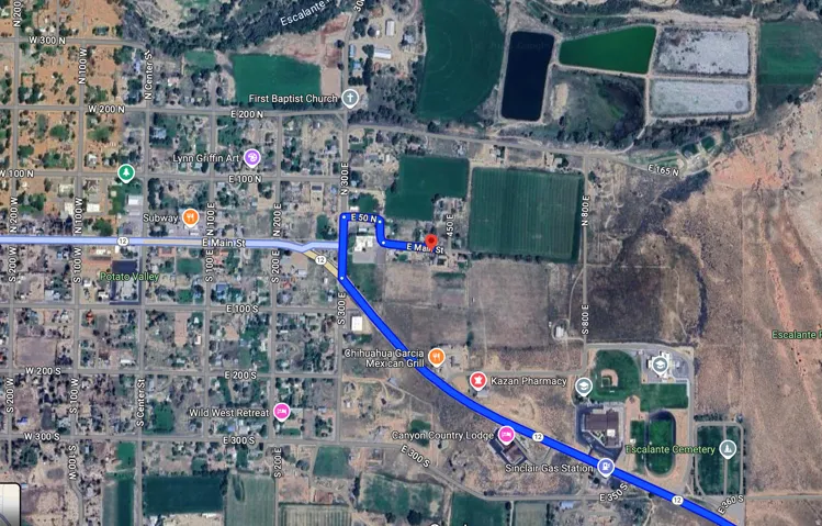 Aerial view of property's location