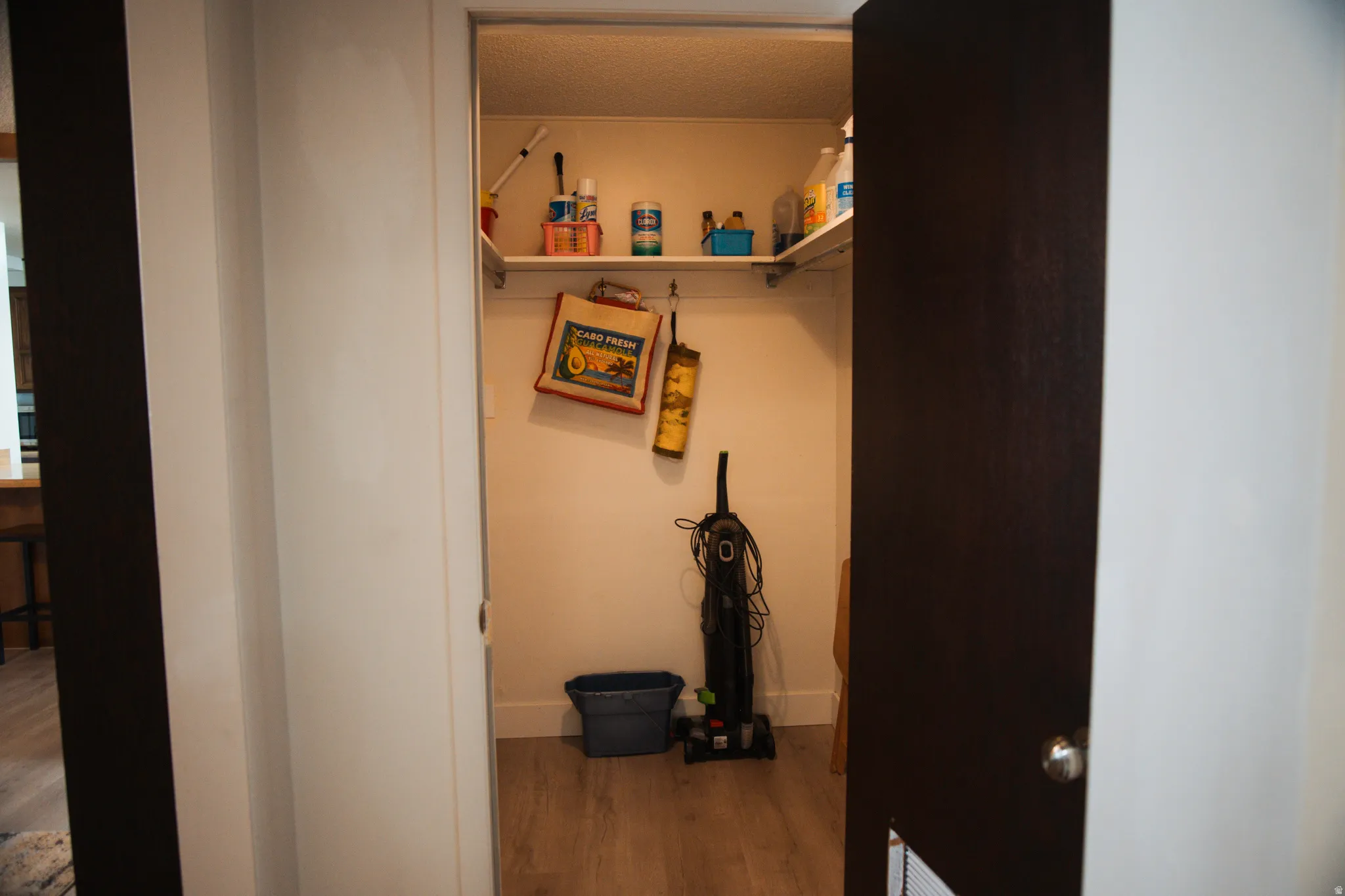View of storage closet.