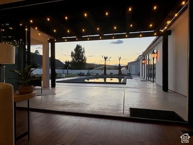 View of patio with Panel Door Open for outdoor living