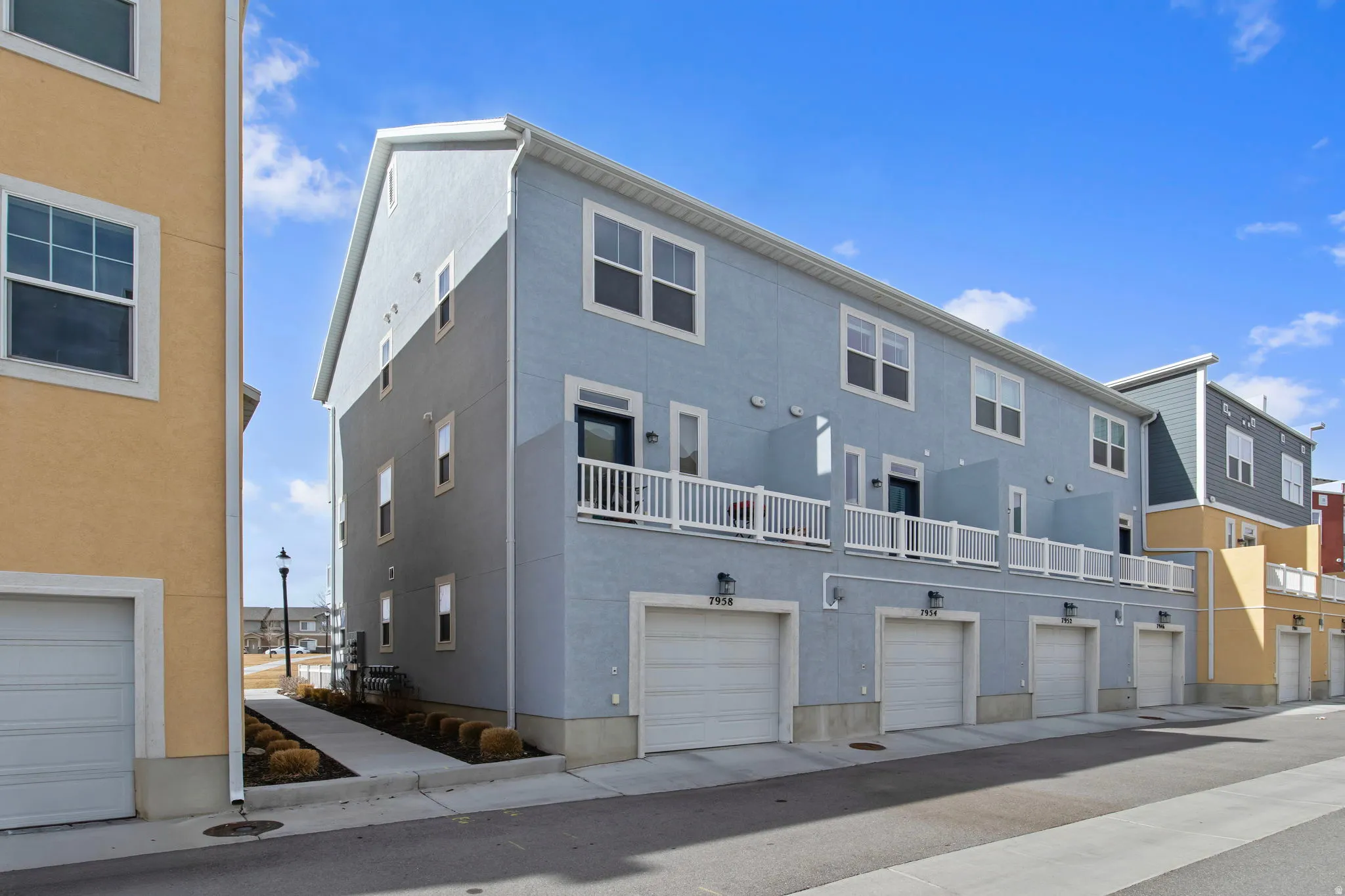 Rear view of house with a garage