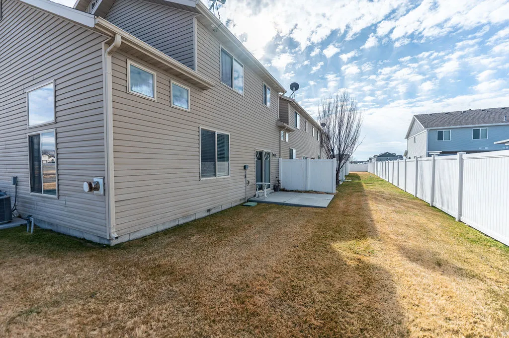 Back of house featuring a patio and a fenced backyard