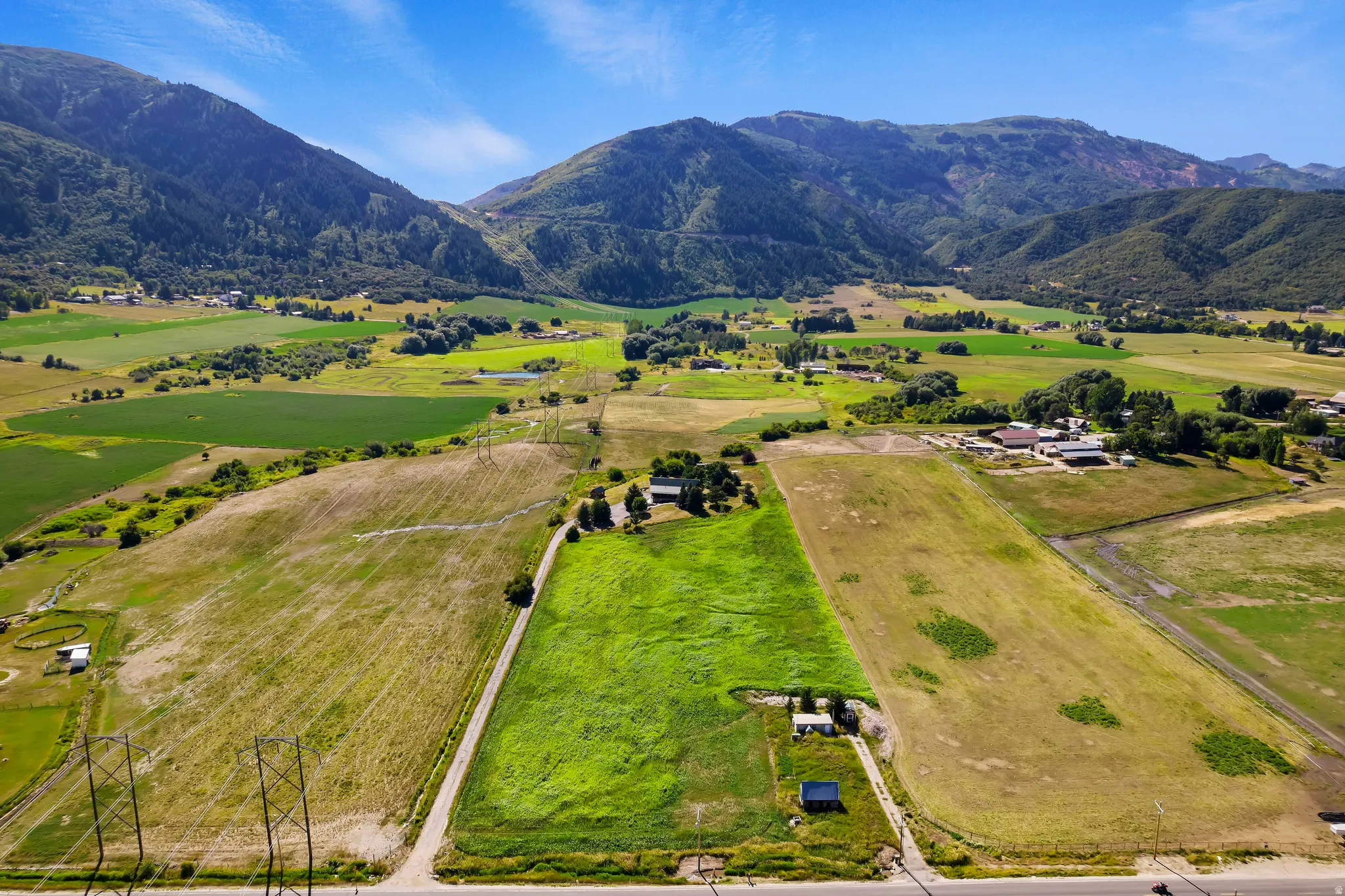 View of rural area with a mountainous background