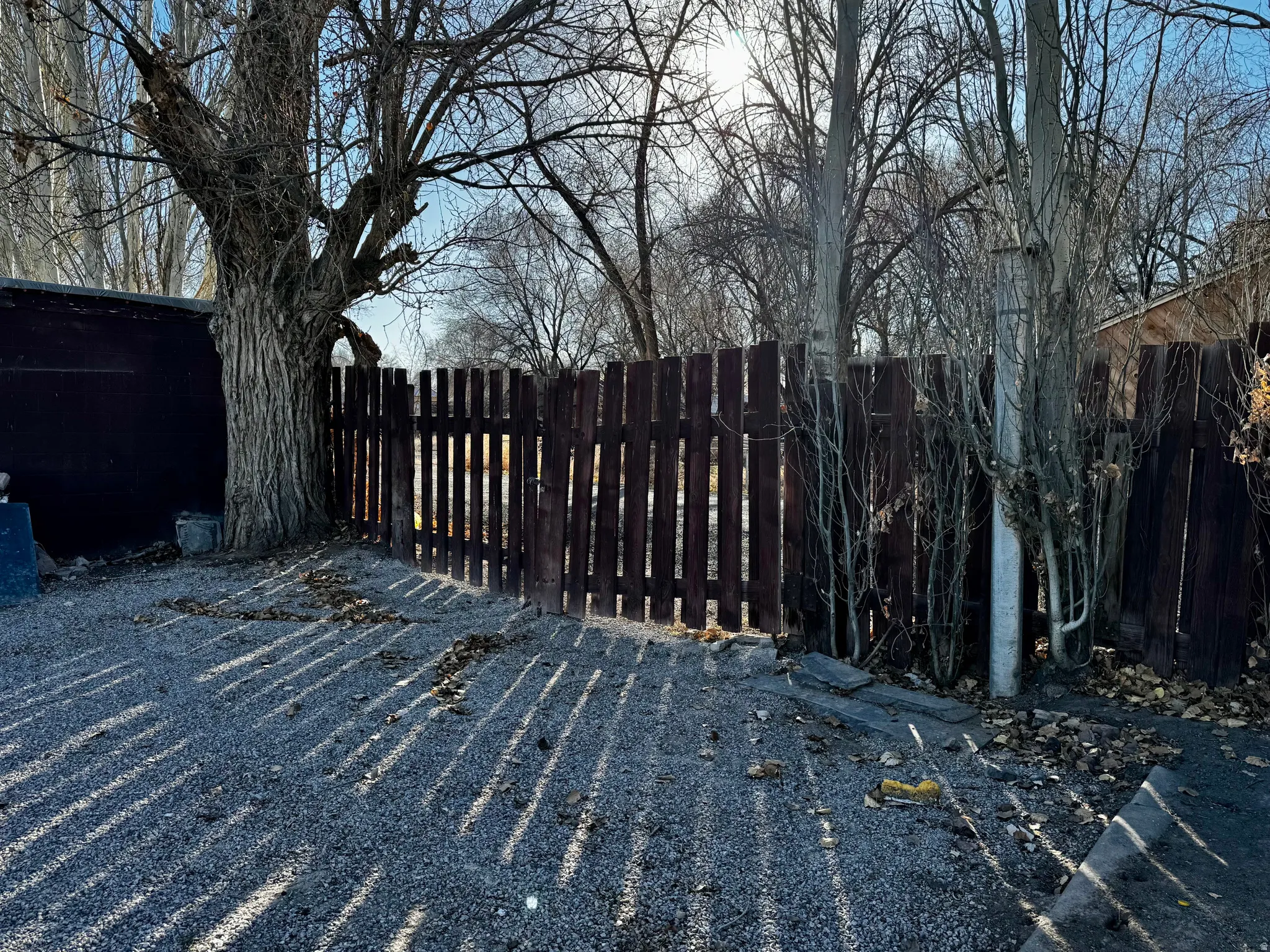 View of wooden fence