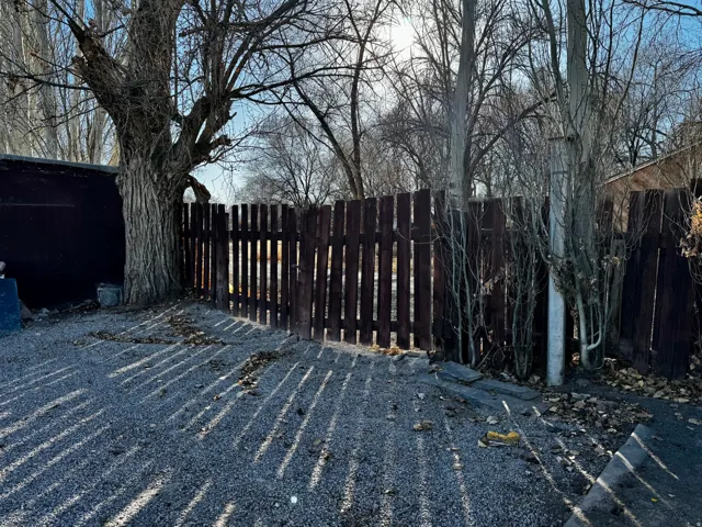 View of wooden fence