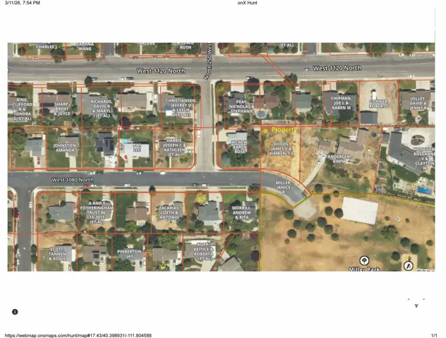 Plat Map. Illustrating the property's location and surrounding parcels with owner details