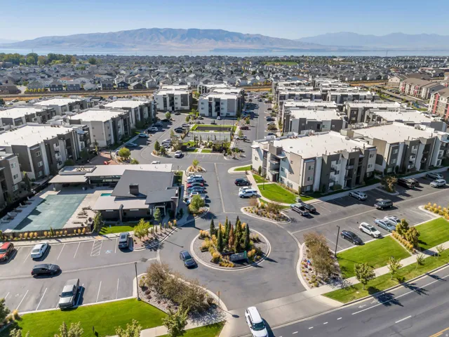Aerial view of apartment complex
