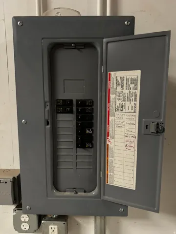Utility room with electric panel