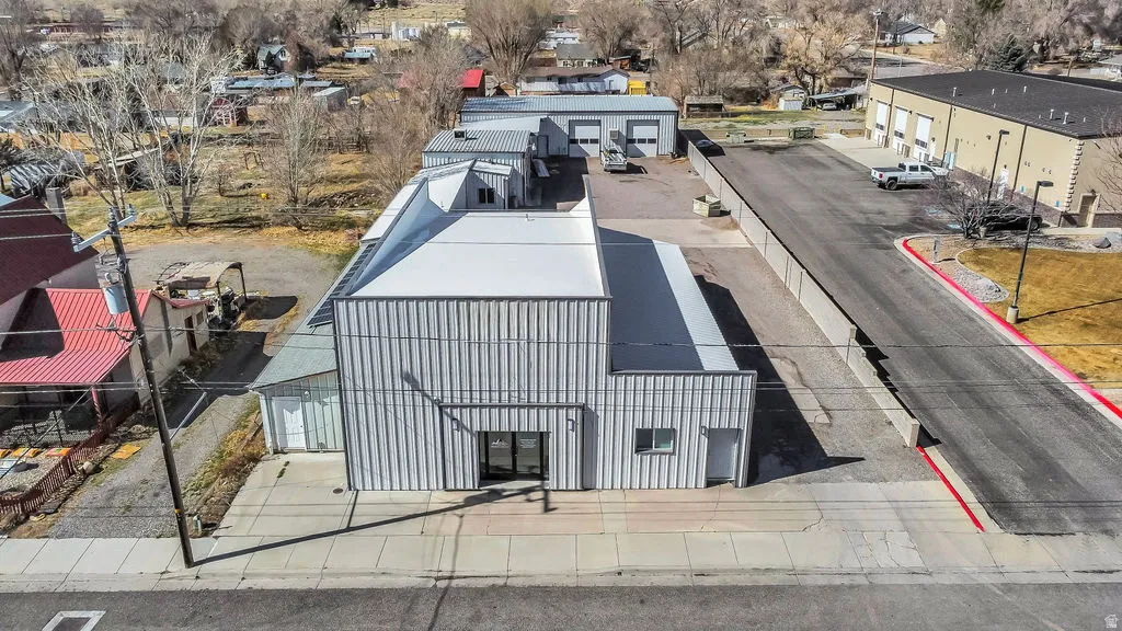 Aerial view of residential area
