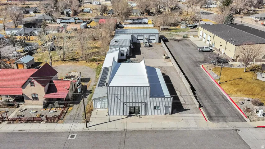 Aerial view of residential area