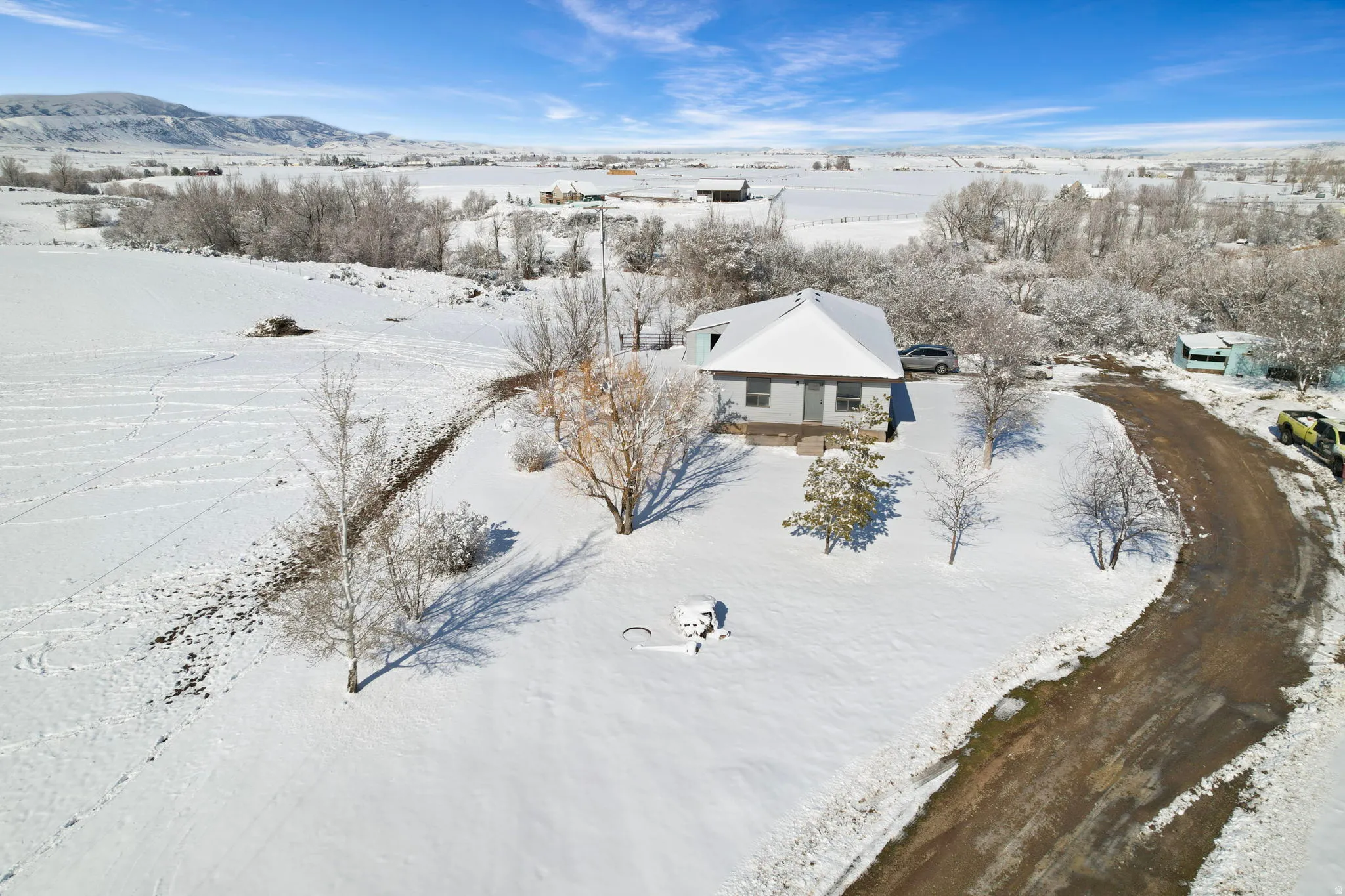 View of snowy aerial view