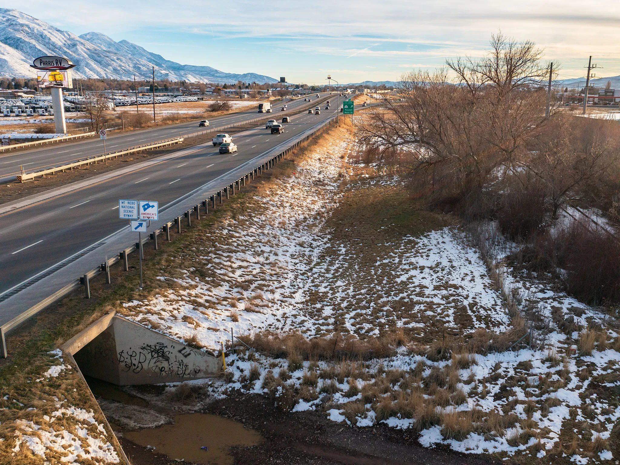 View of road with a mountain view