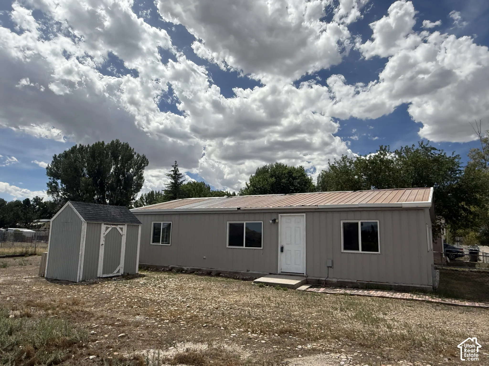 Exterior view of home entrance.