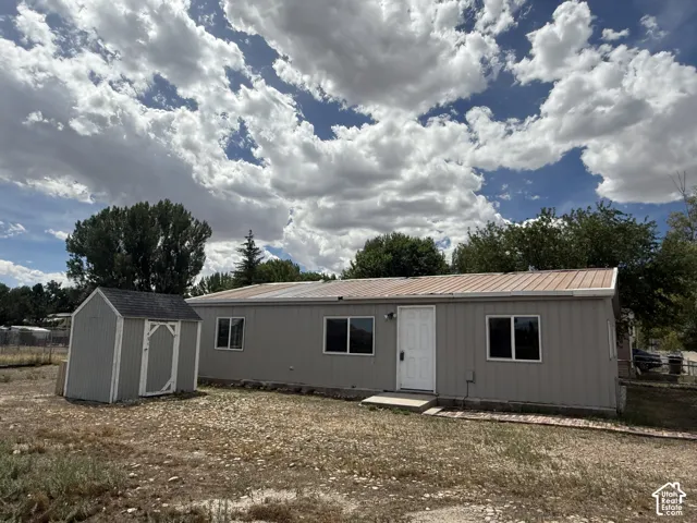 Exterior view of home entrance.