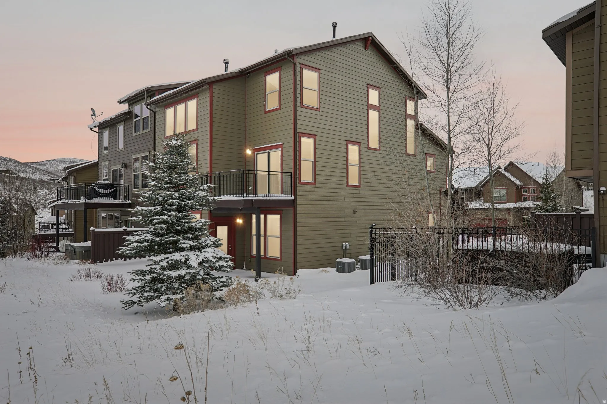 View of snow covered house