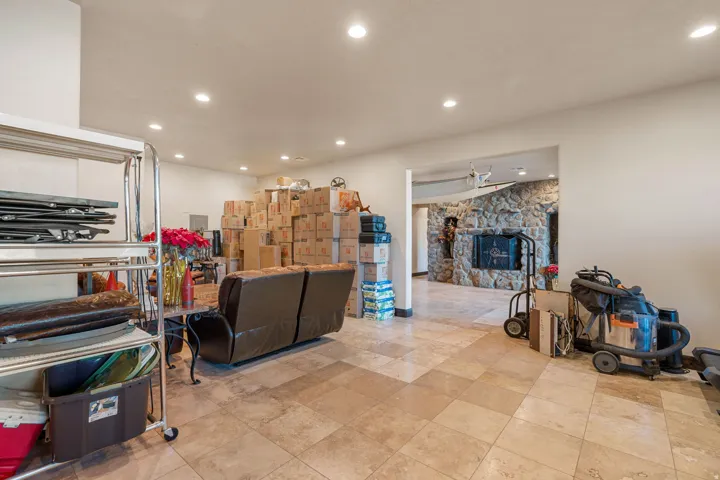Living room featuring recessed lighting